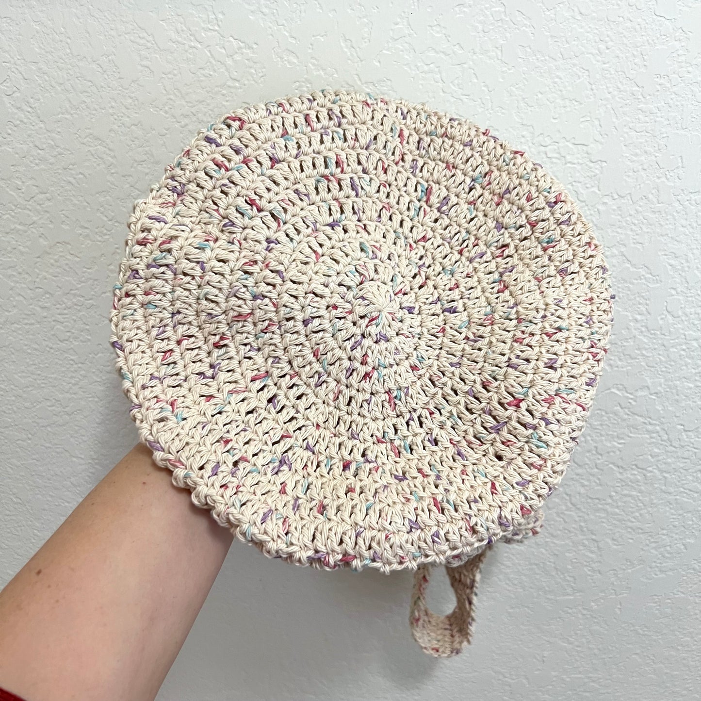 Ivory Confetti Hand Crocheted Market Bag