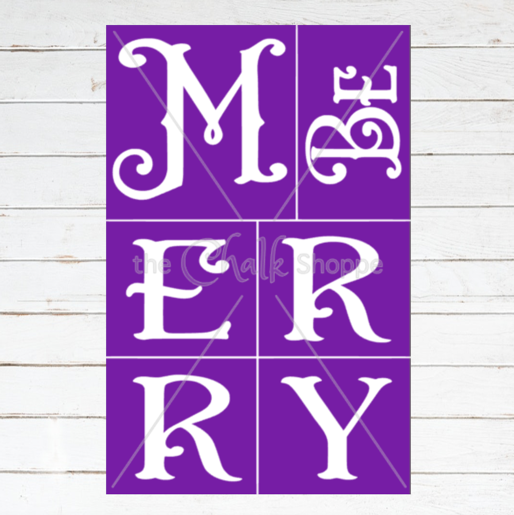 Be Merry Porch Sitter Silkscreen Stencil