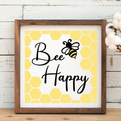 Bee Happy Silkscreen Stencil