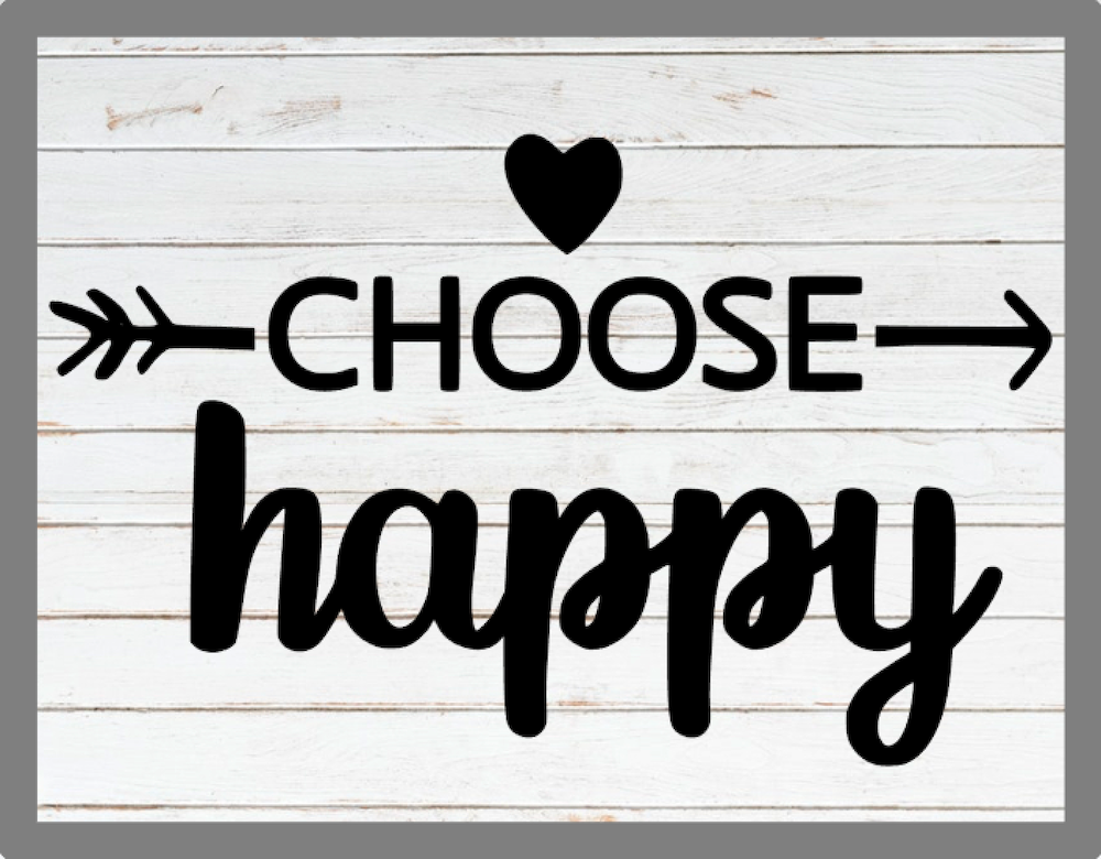 Choose Happy Silkscreen Stencil