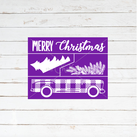 Christmas Truck Add On Silkscreen Stencil