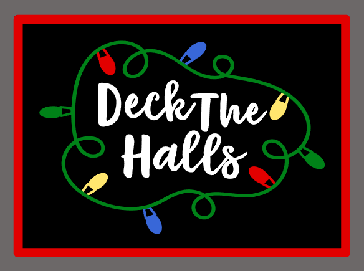 Deck The Halls Silkscreen Stencil