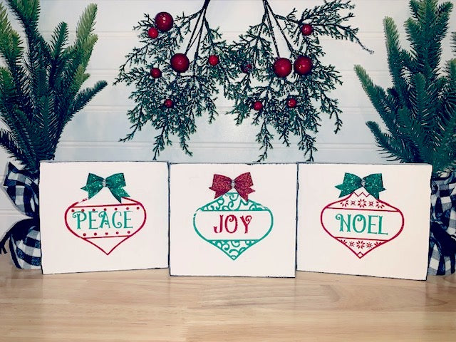 Peace, Joy, Noel Silkscreen Stencil