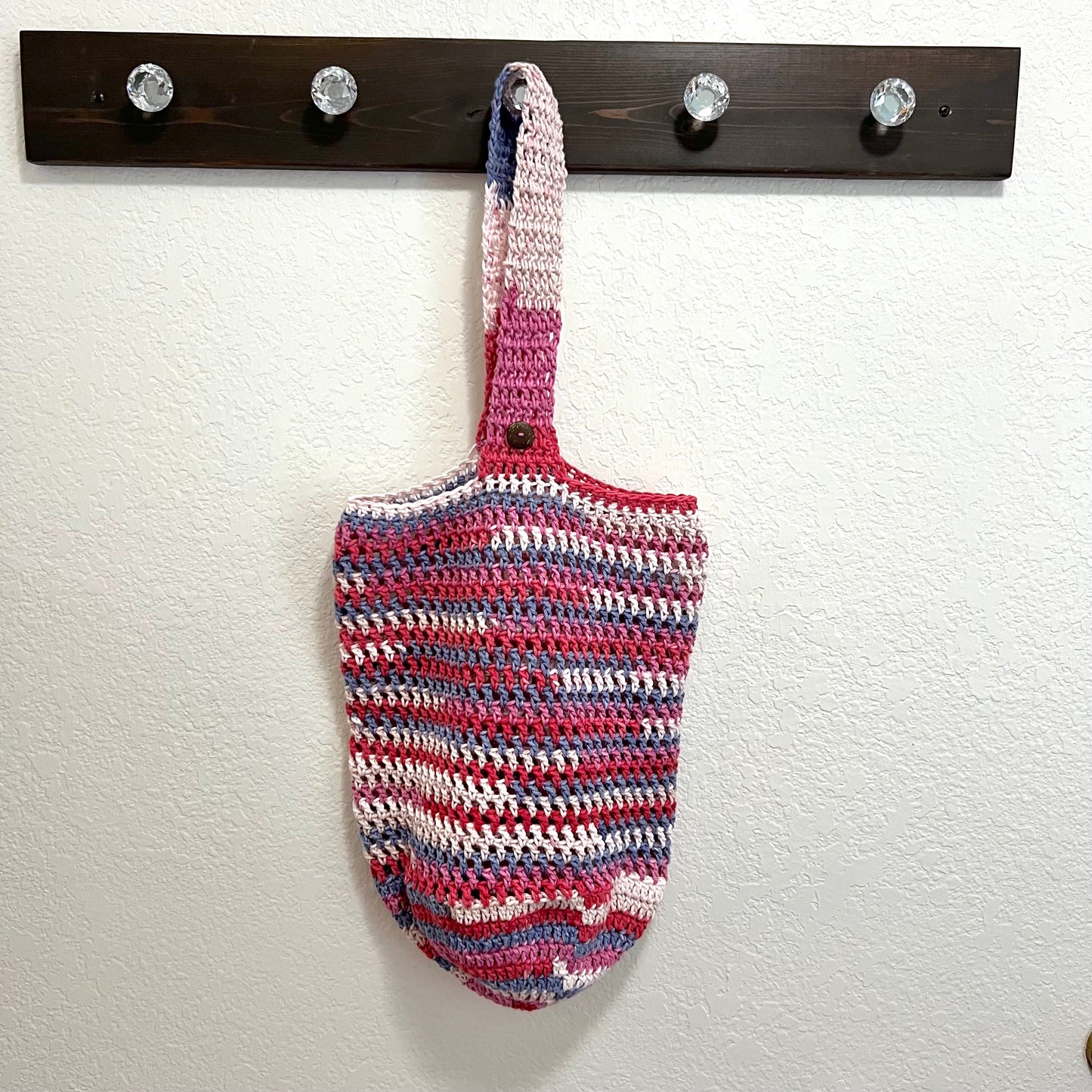 Colorful Hand Crocheted Market Bag