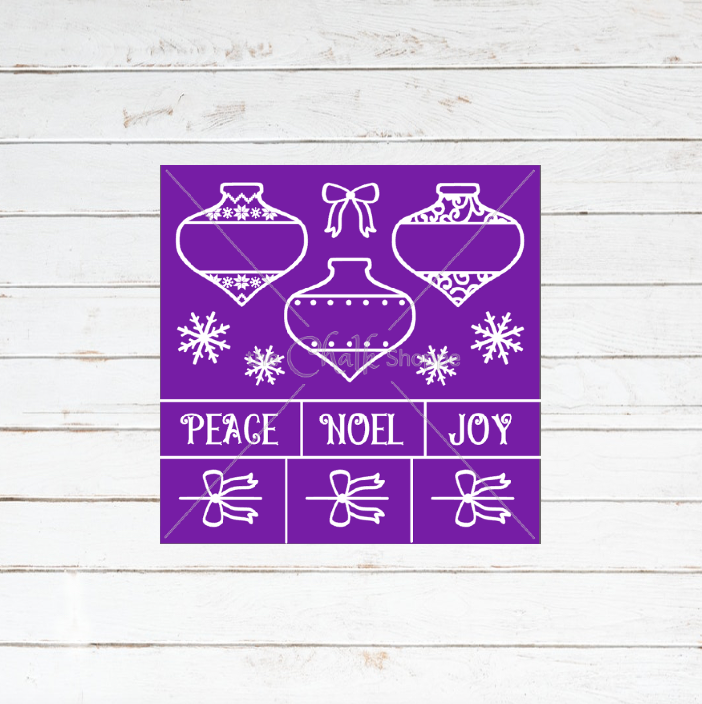 Peace, Joy, Noel Silkscreen Stencil