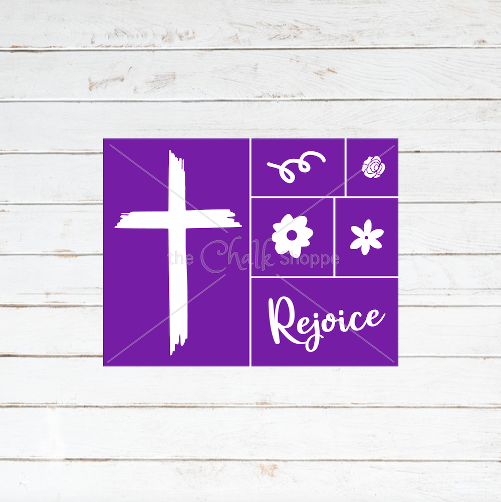 Rejoice Silkscreen Stencil