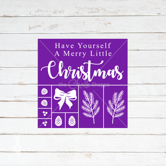 Merry Little Christmas Silkscreen Stencil