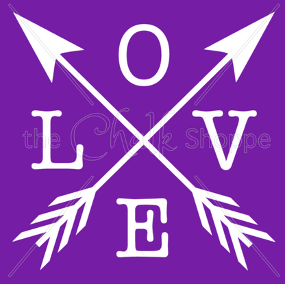 Love Arrows Silkscreen Stencil