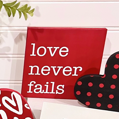 Love Never Fails Silkscreen Stencil