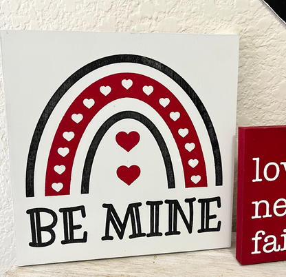 Be Mine Rainbow Silkscreen Stencil