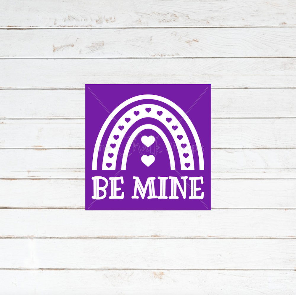 Be Mine Rainbow Silkscreen Stencil