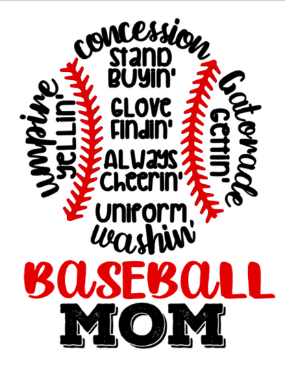 Baseball Words Silkscreen Stencil