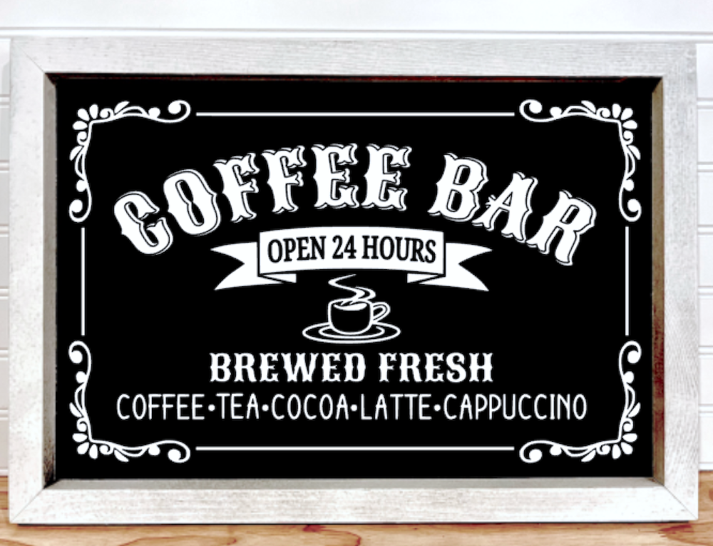 Coffee Bar Silkscreen Stencil