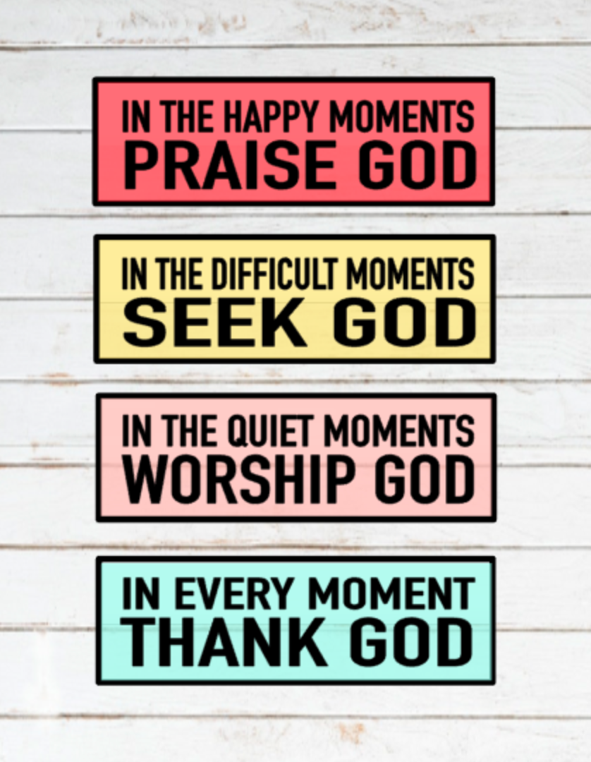 In Every Moment Thank God Silkscreen Stencil