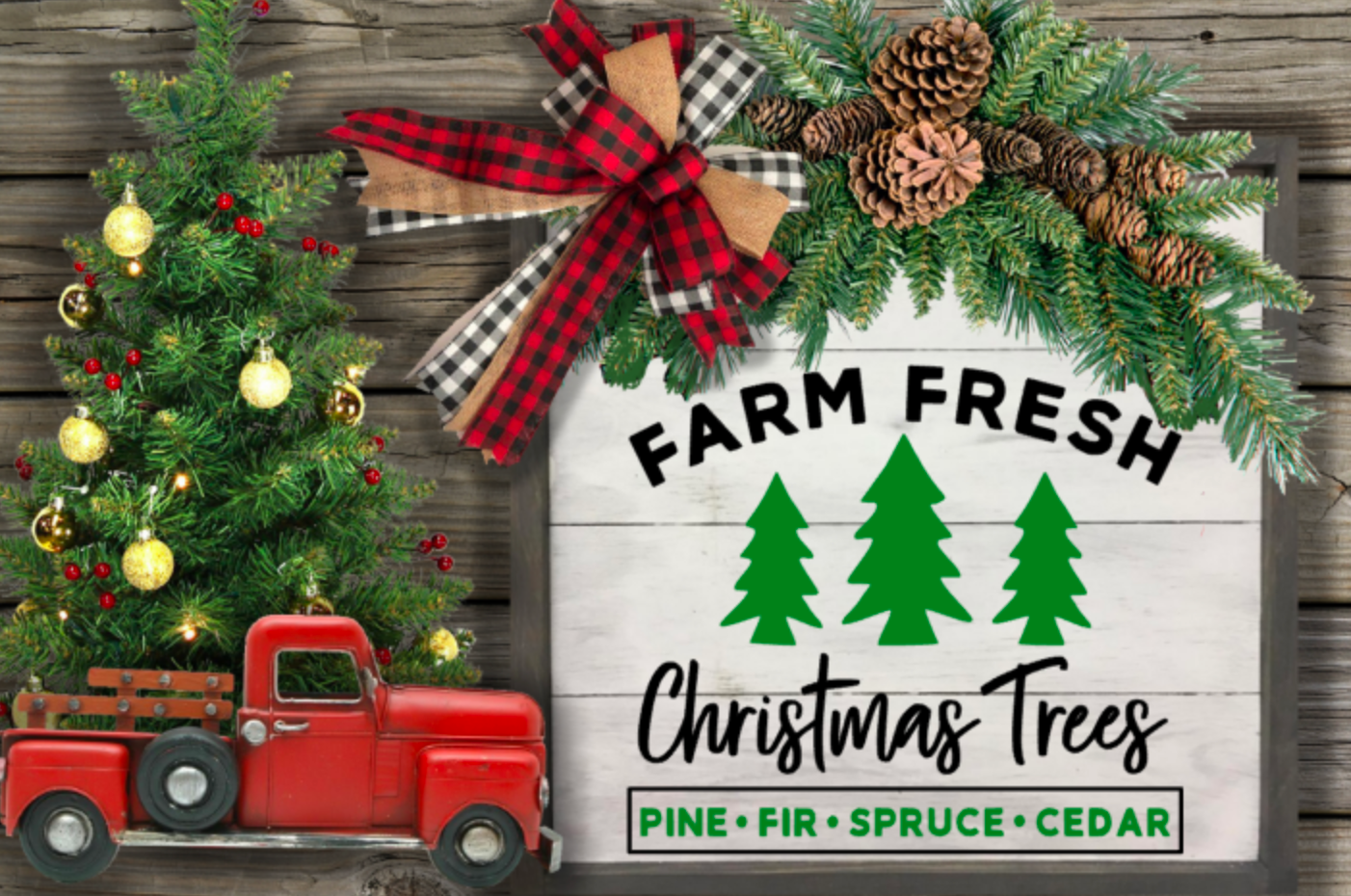 Farm Fresh Christmas Trees Silkscreen Stencil