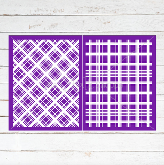 Holiday Plaids - Small Silkscreen Stencil