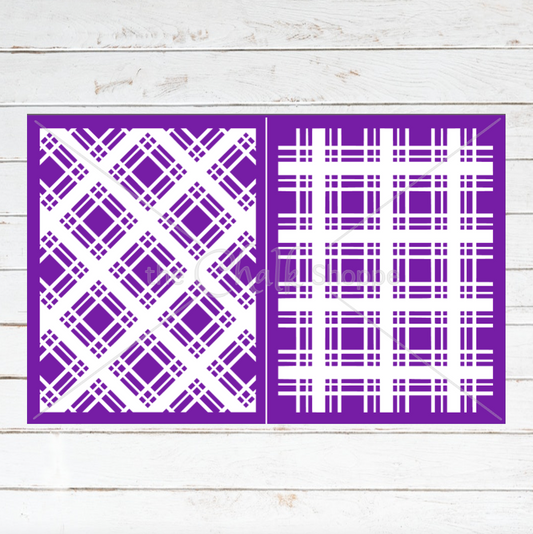 Holiday Plaids - Large Silkscreen Stencil