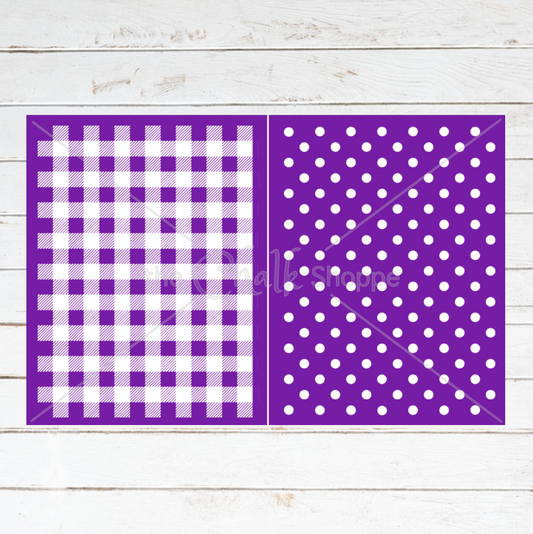 Fine Buffalo Plaid & Polka Dots Silkscreen Stencil