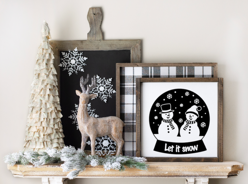 Snow Globe Silkscreen Stencil