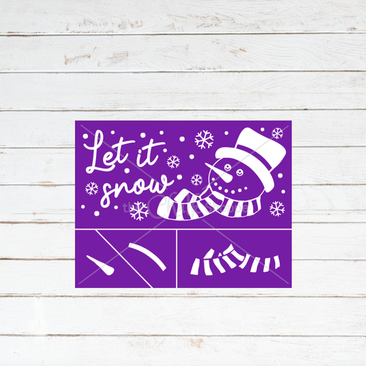 Let It Snow Silkscreen Stencil