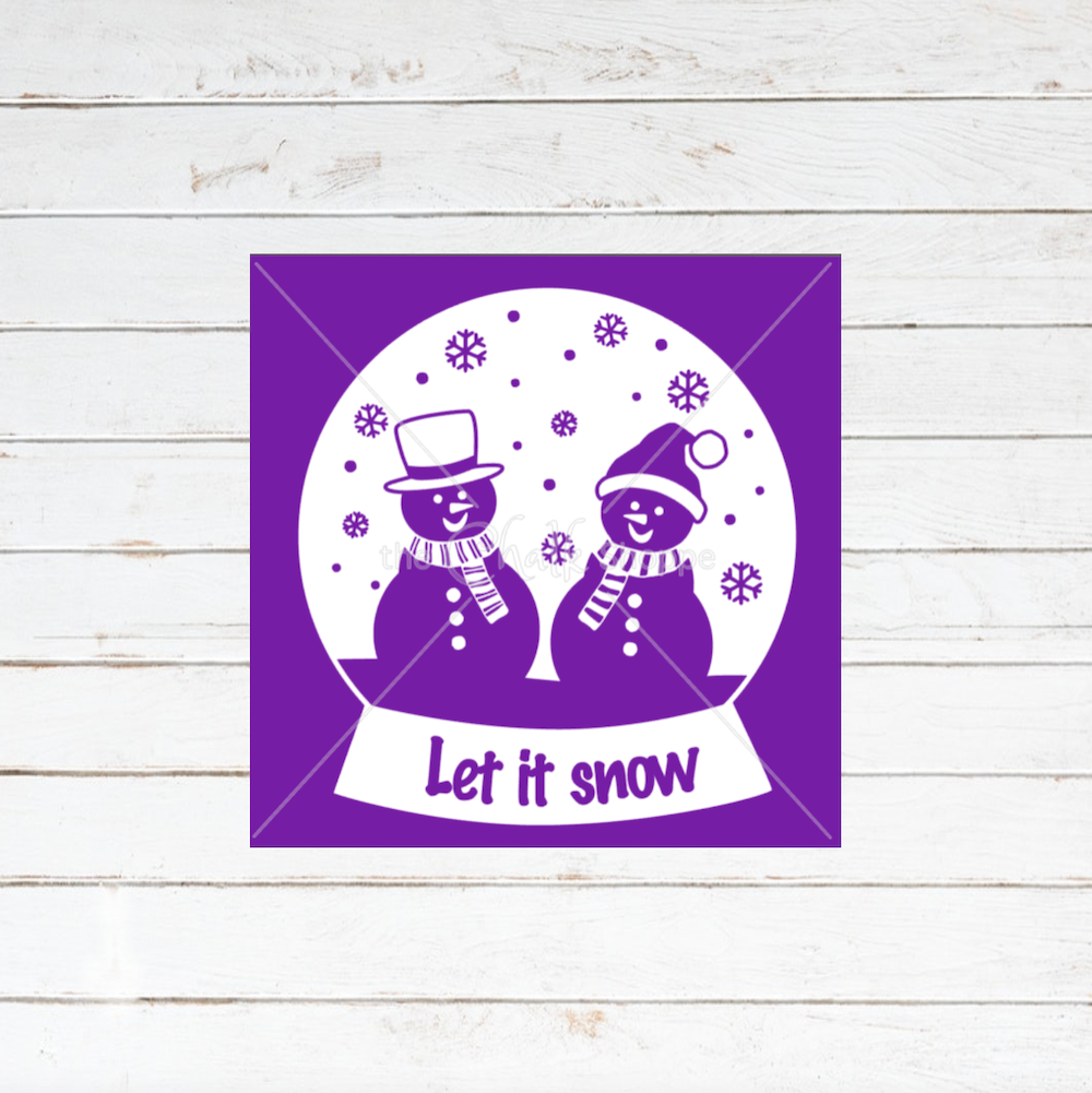 Snow Globe Silkscreen Stencil