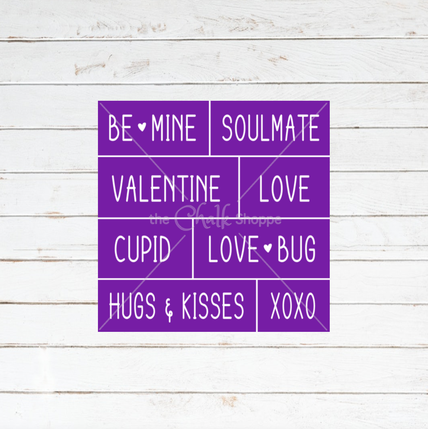 Valentine Phrases Silkscreen Stencil