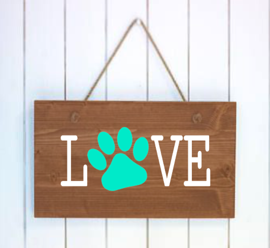 Paw Print Love Silkscreen Stencil