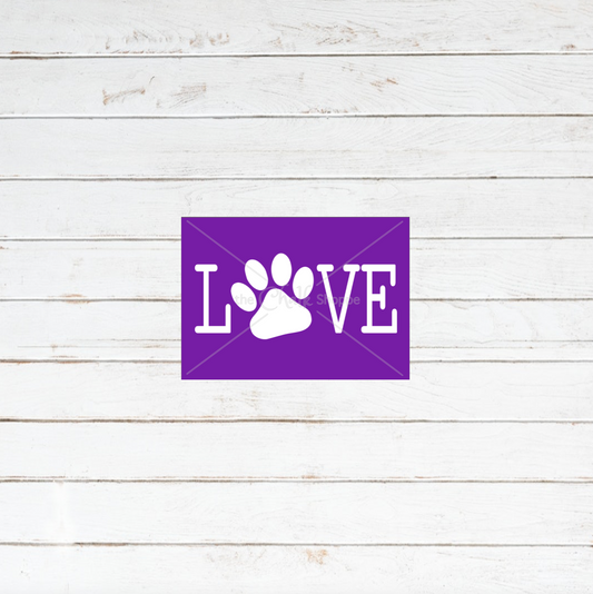 Paw Print Love Silkscreen Stencil