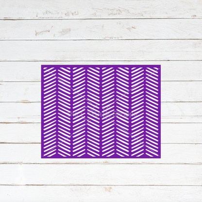 Painted Herringbone Silkscreen Stencil