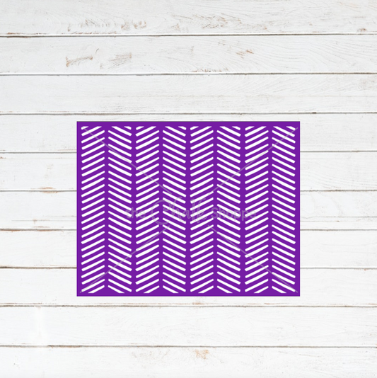 Painted Herringbone Silkscreen Stencil