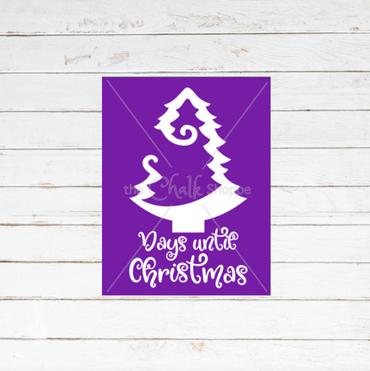 Days Until Christmas Silkscreen Stencil