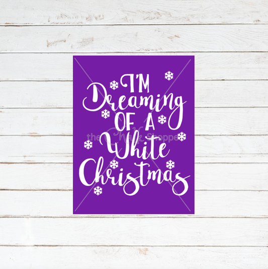 White Christmas Silkscreen Stencil