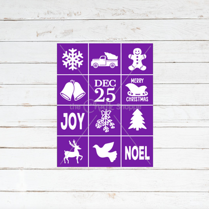 Christmas Minis Silkscreen Stencil