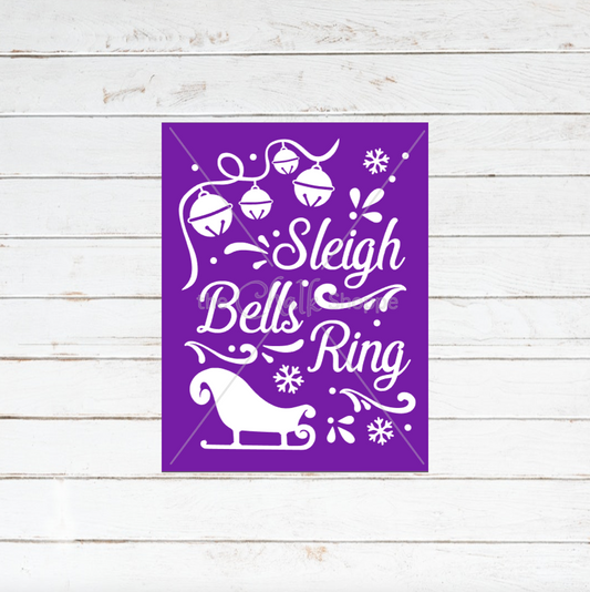 Sleigh Bells Ring Silkscreen Stencil