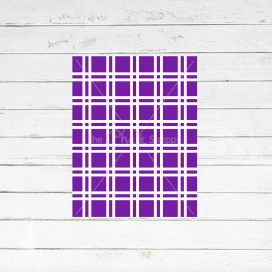 Classic Plaid Silkscreen Stencil