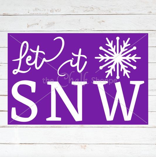 Let It Snow Porch Sitter Silkscreen Stencil