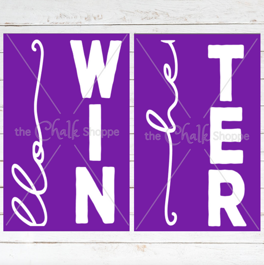 Hello Winter Porch Sitter Silkscreen Stencil