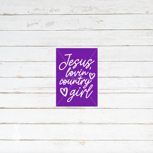 Jesus Lovin' Country Girl Silkscreen Stencil