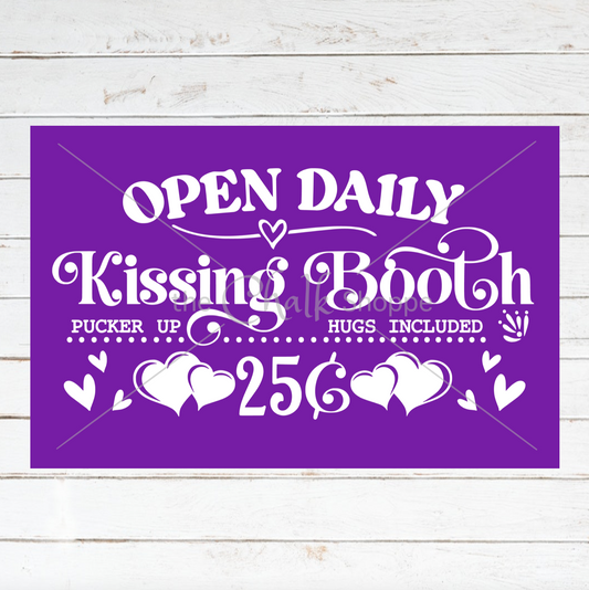 Kissing Booth Silkscreen Stencil