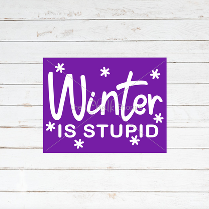 Winter Is Stupid Silkscreen Stencil