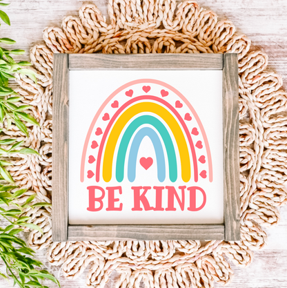 Be Kind Rainbow Silkscreen Stencil