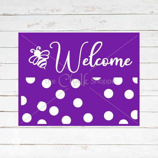 Welcome - Bumble Bee Silkscreen Stencil