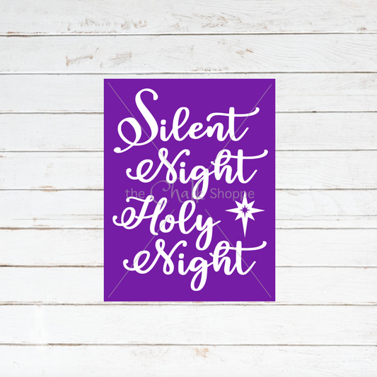 Silent Night Silkscreen Stencil