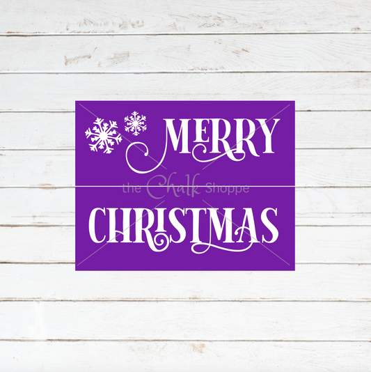 Merry Christmas Scroll Silkscreen Stencil