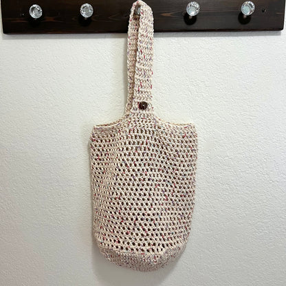 Ivory Confetti Hand Crocheted Market Bag