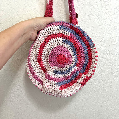 Colorful Hand Crocheted Market Bag