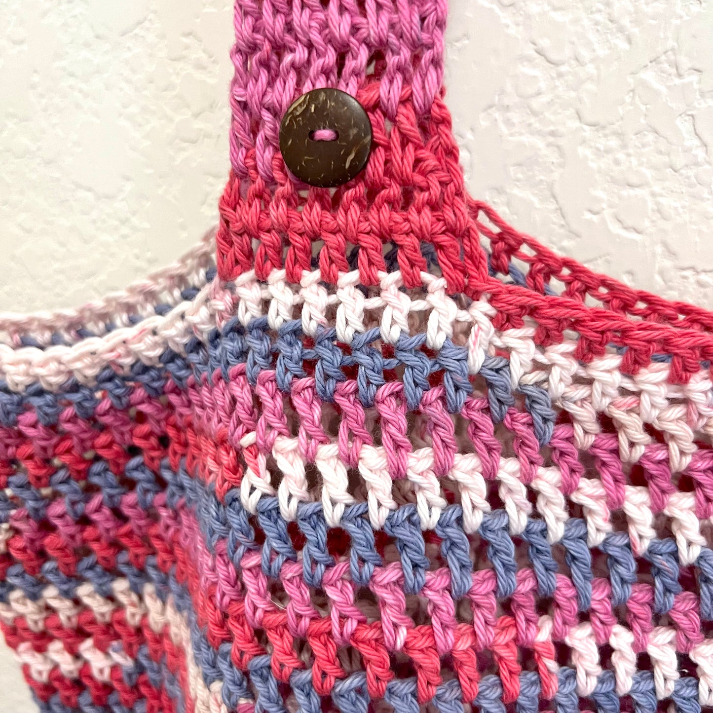 Colorful Hand Crocheted Market Bag