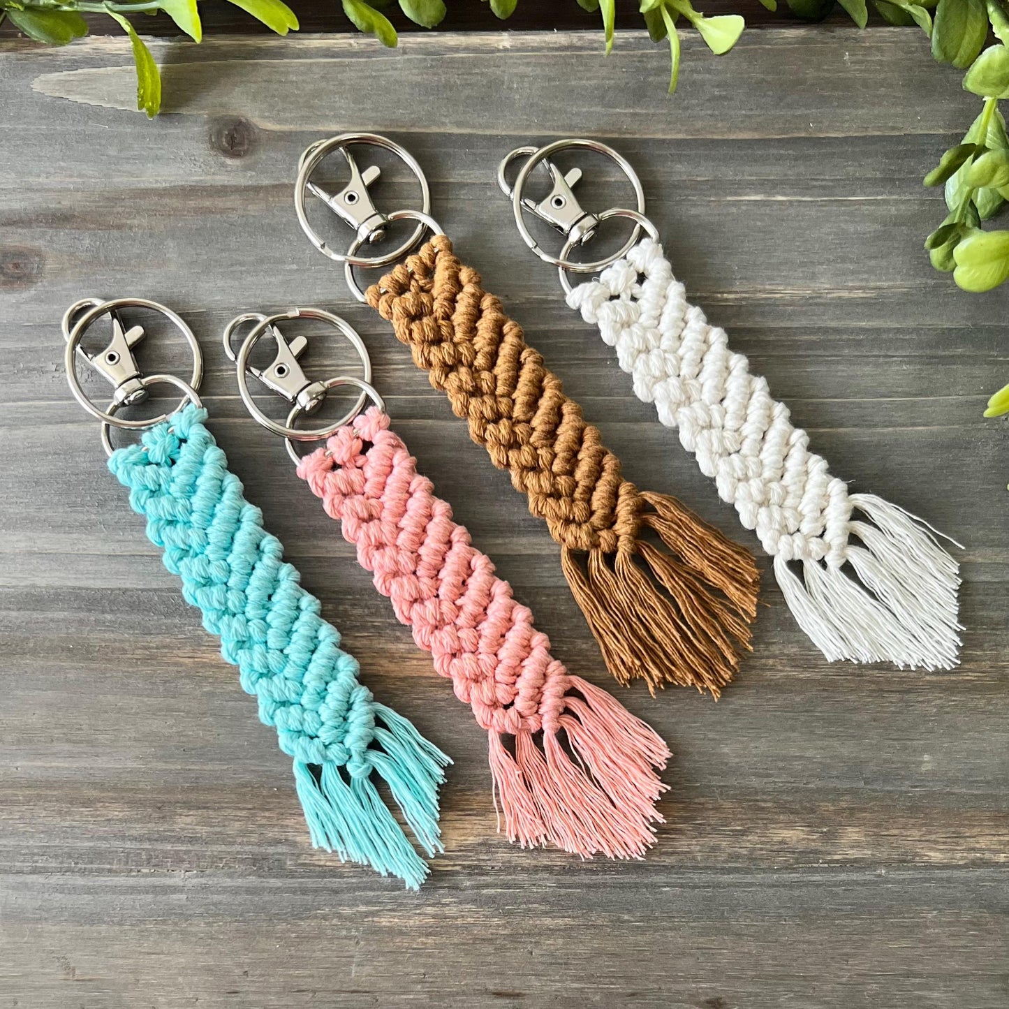 Chevron Macrame Key Chains