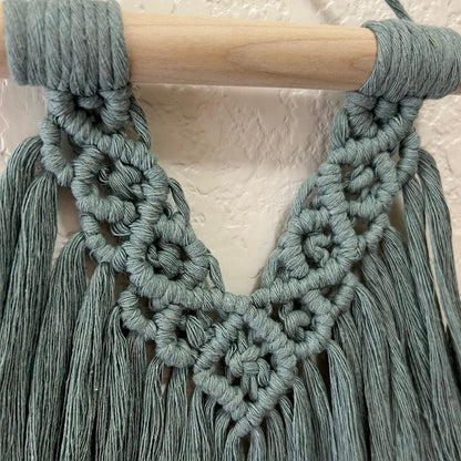 Macrame Wall Hanging - Crepe Green