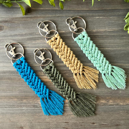 Chevron Macrame Key Chains